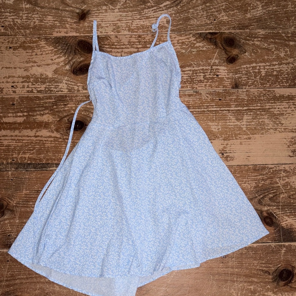 SHEIN Light Blue Floral Dress